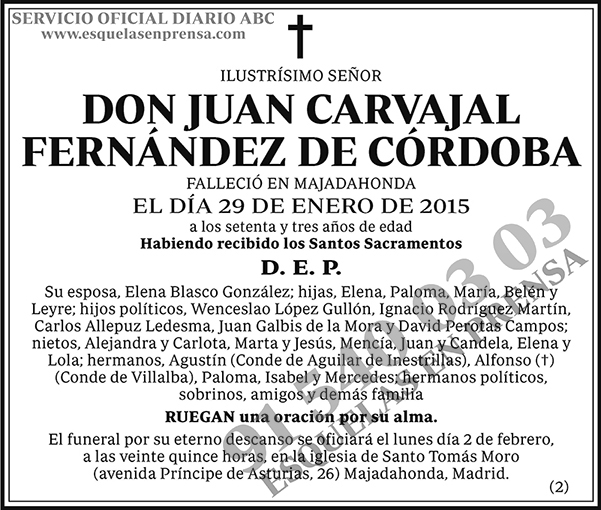 Juan Carvajal Fernández de Córdoba
